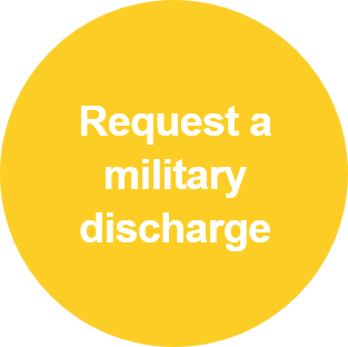 Request a military discharge button