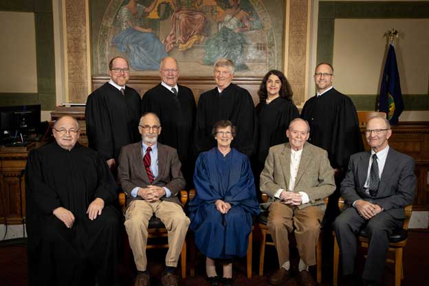 Photo of current and past Justices of District Court
