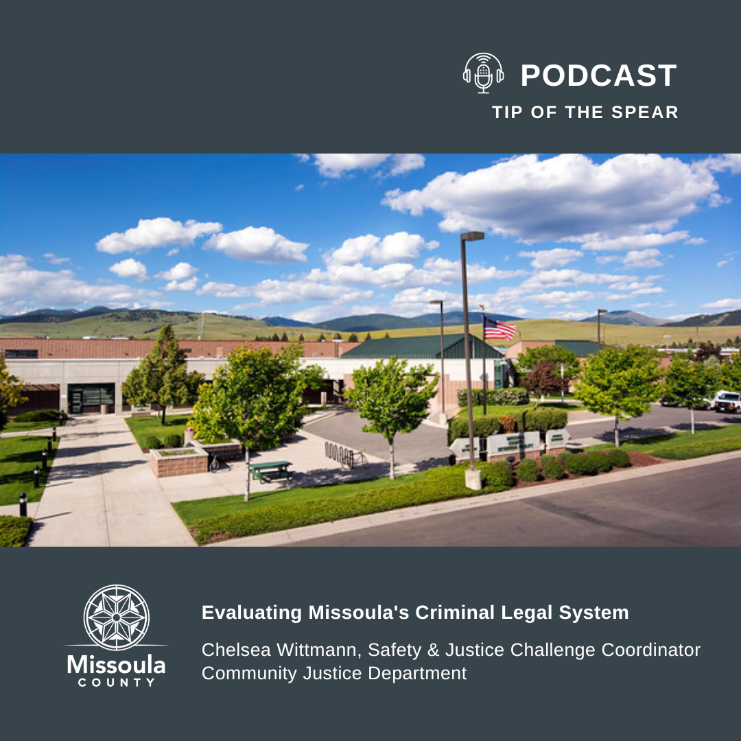 An aerial view of the Missoula County Detention Facility on a sunny day. 