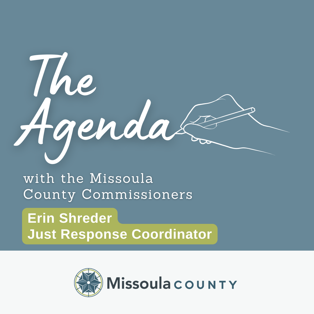 Icon of the Agenda podcast with Missoula County logo