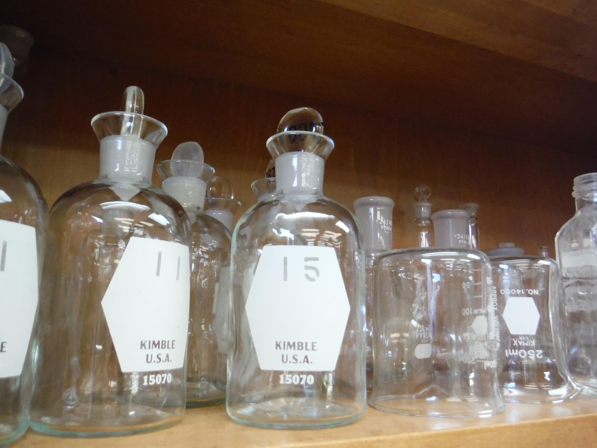 Lab bottles used for testing
